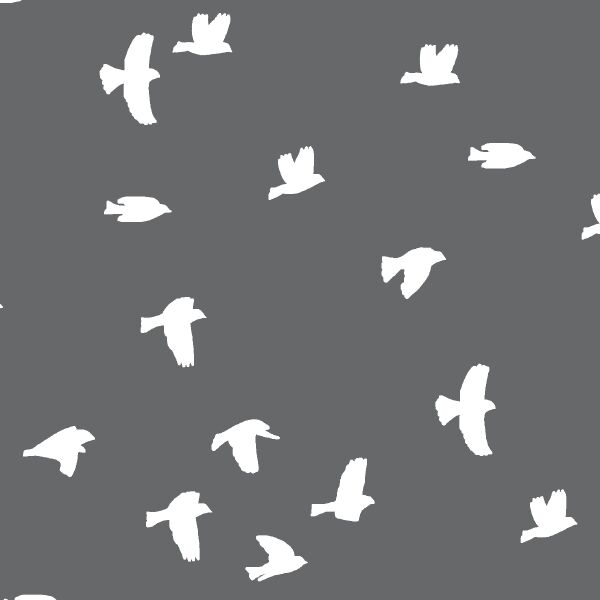 Flock Silhouette in Charcoal
