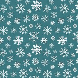 Snowflakes in Ocean Blue