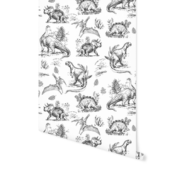 Dinoland in Onyx on White