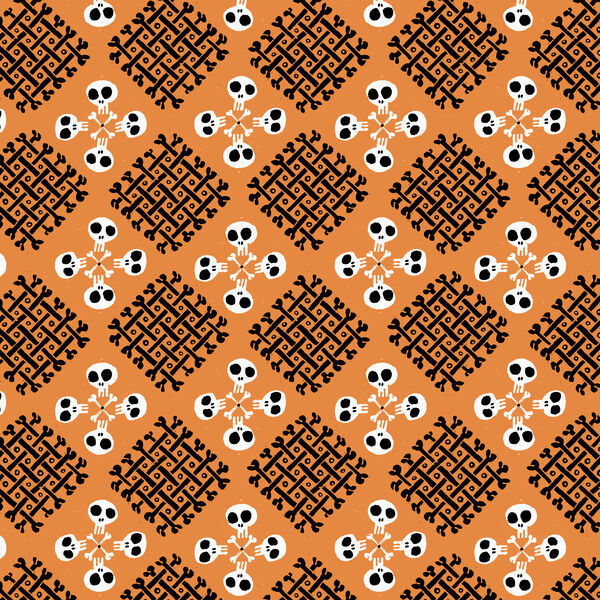 Checker Bone in Orange