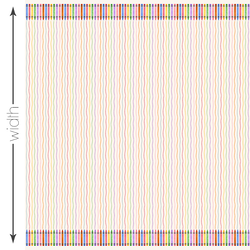 Crayon Stripe Double Border in Ivory