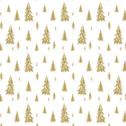 Snowy Pines in Gold