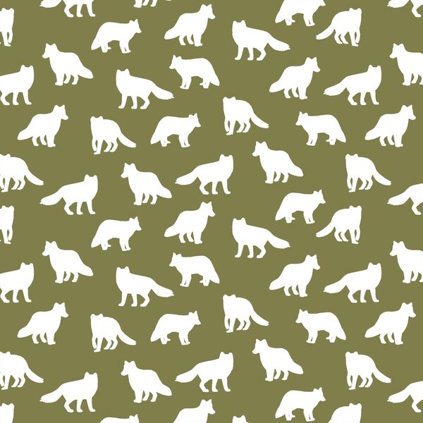 Little Fox Silhouette in Jungle