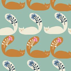 Zen Cats in Soft Sage