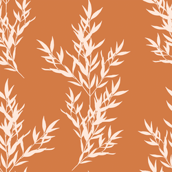 Branches in Pink Glow on Caramel