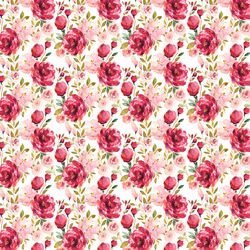 Small Peonies in Cranberry