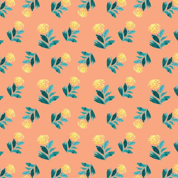 Tossed Dandelions in Coral