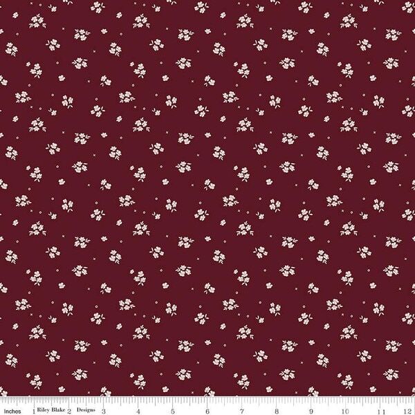 Ditsy in Maroon
