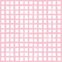 Watercolor Check in Cherry Blossom