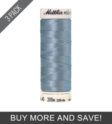 Azure Blue (3406-3951) - Poly Sheen - 220 Yards (3 Pack)