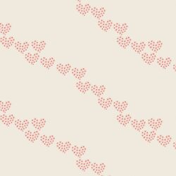 Rosette Diagonal Hearts in Egret