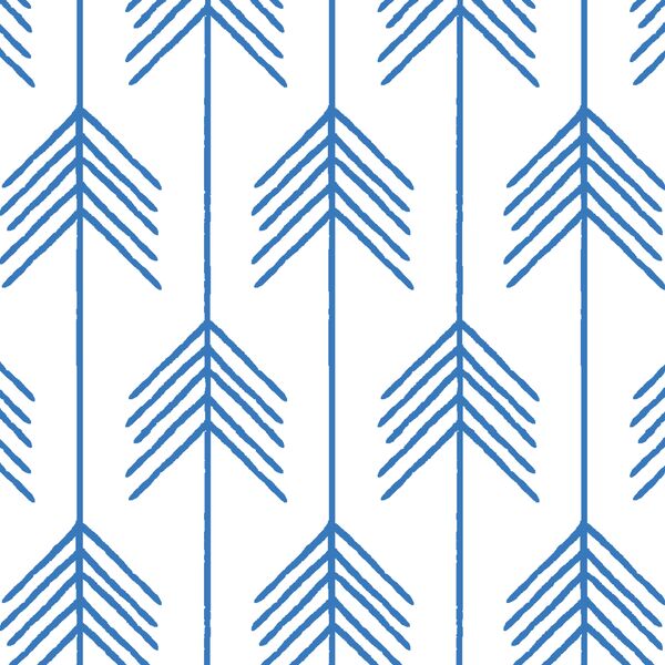 Vanes in Cerulean on White