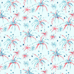 Fireworks in Air Blue