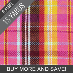 Meadow Plaid Flannel in Flowerbed - 15 Yard Bolt