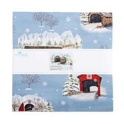 Covered Bridges in Winter 10" Square Pack