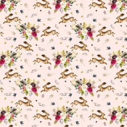 Small Autumn Bunnies in Pale Peach