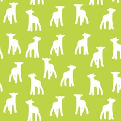 Lamb Silhouette in Lime