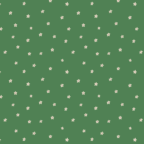 Ditsy Flowers in Green