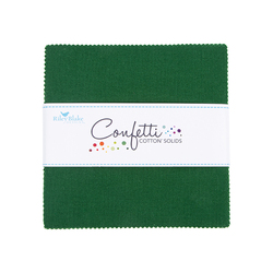 Confetti Cotton 5" Square Pack in Christmas Green