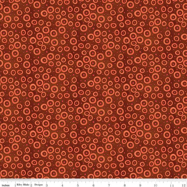 Polka Dots in Rusty Oak