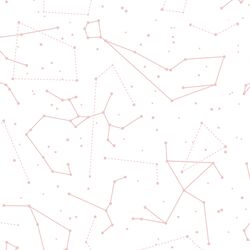 Star Charts in Blush on White