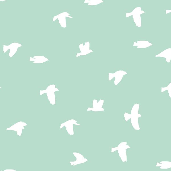 Flock Silhouette in Mint