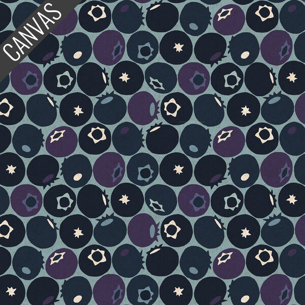 Blueberry Canvas in Downpour Unbleached
