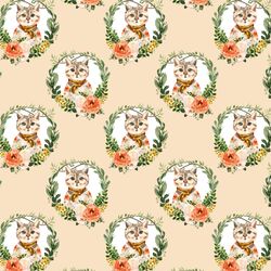 Little Miss Kitty Wreath in Peach