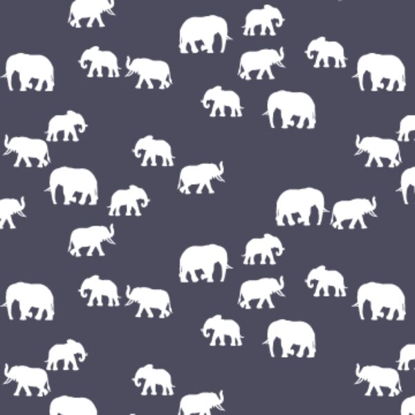 Elephant Silhouette in Ink