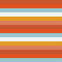 Large Seventies Stripe in Rainbow