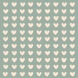 Hearts in Muted Teal