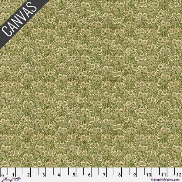 Green Tiny Print Canvas in Green