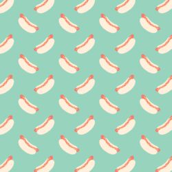 Little Hotdogs in Seafoam Green