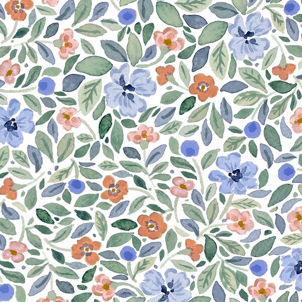 Large Tea Garden in Cornflower Blue