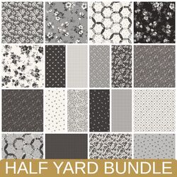 Ink and Ivory Half Yard Bundle