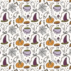 Cottagecore Damask in Halloween