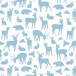 Forest Friends in Bluebell on White