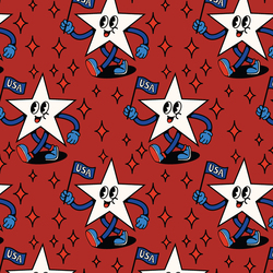 Jazzy Stars in Red