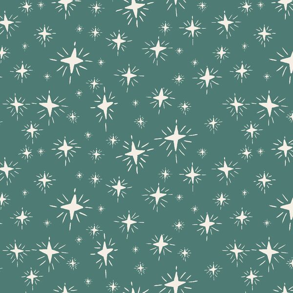 Sparkle Stars in Pine Green