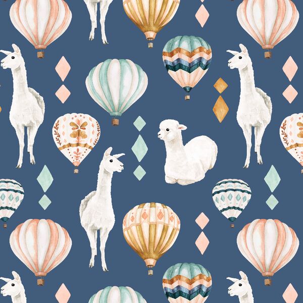 Llamas in Dark Periwinkle