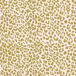 Leopard in Gold Glow on Soft Pink