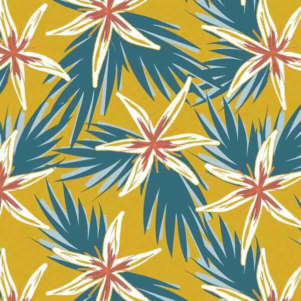 Large Flora in Gold