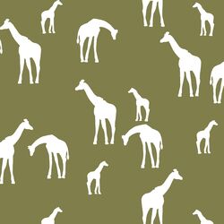 Giraffe Silhouette in Jungle