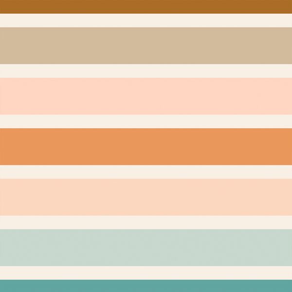 Large Boho Rainbow Stripe in Vintage Summer