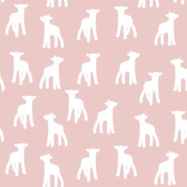 Lamb Silhouette in Blush