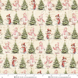Christmas Trees & Snowmen in Ivory
