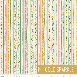Winterberry Stripes in Ivory Sparkle