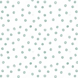 Splatter Dot in Aqua on White