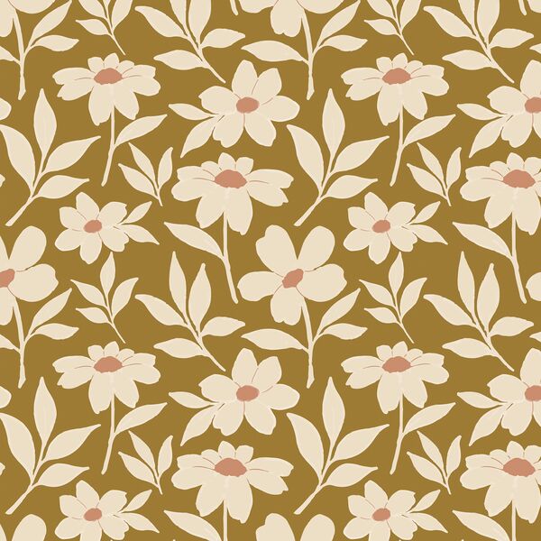 Large Fresh Floral in Olive