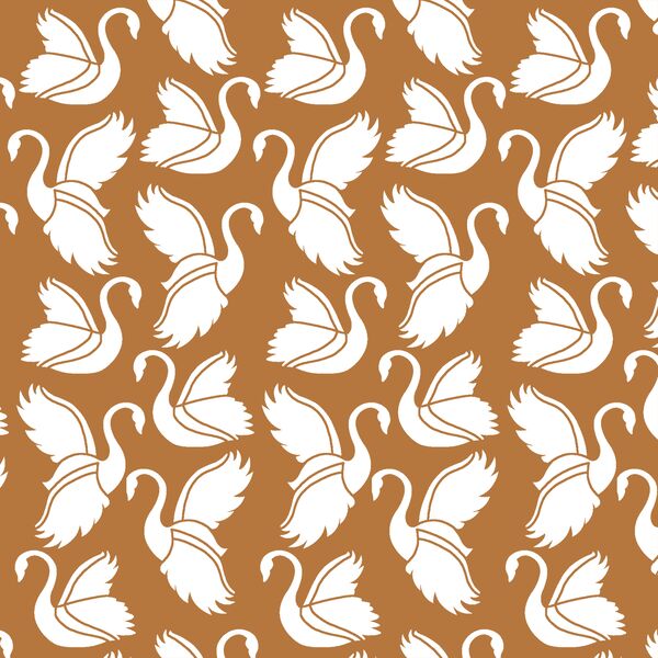 Swan Silhouette in Ginger